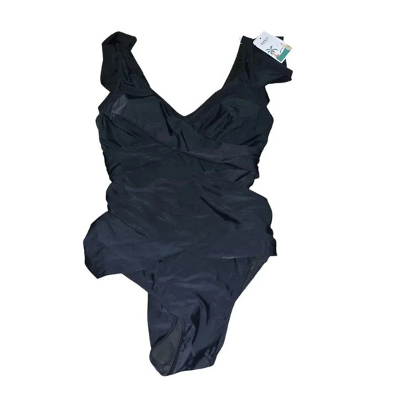 Womens B2Prity, size large, black 1 piece swimsuit, NEW WITH TAGS! - Picture 2 of 4